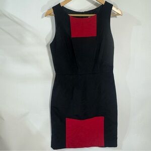 Lotus Grace Black Red Sleeveless Midi Dress